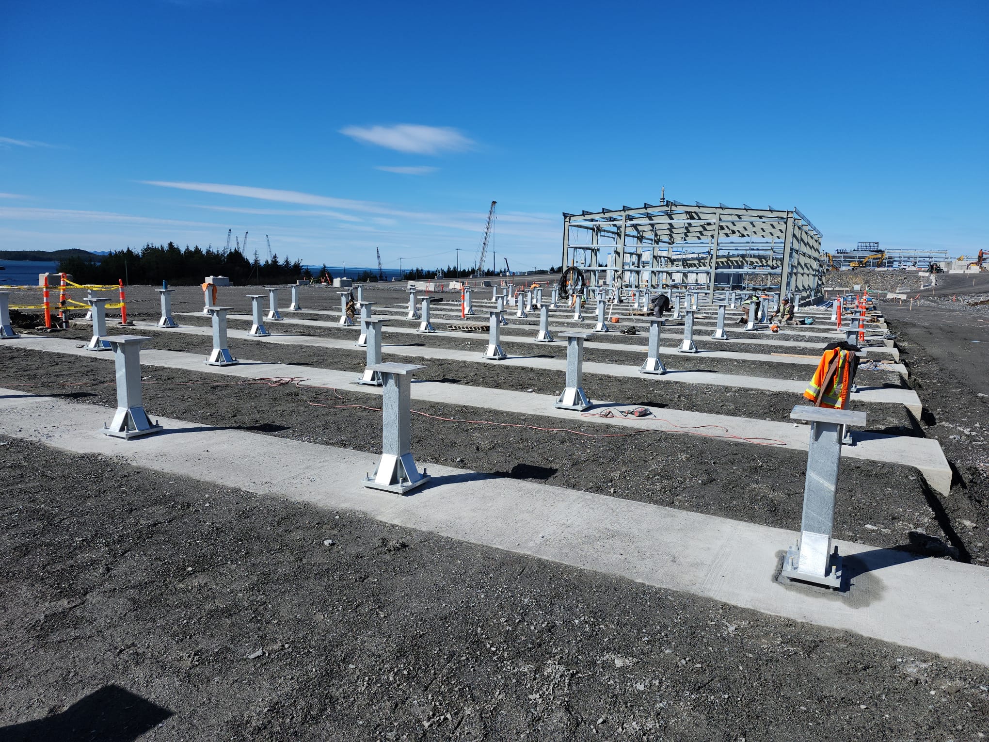 Steel foundation anchors installation